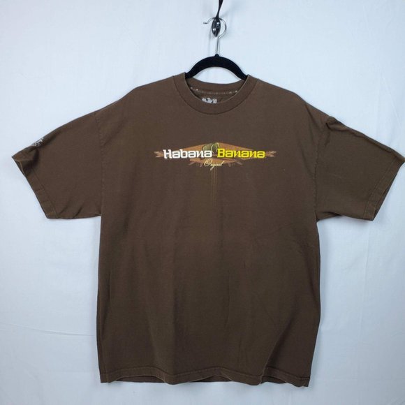 HABANA BANAWA Mens T shirt size Xl  Brown - Picture 1 of 9